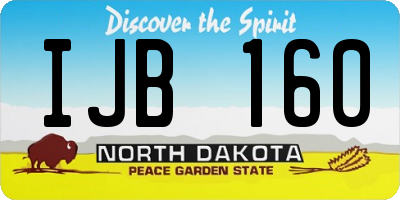 ND license plate IJB160