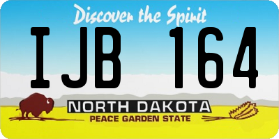ND license plate IJB164