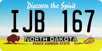 ND license plate IJB167