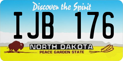 ND license plate IJB176