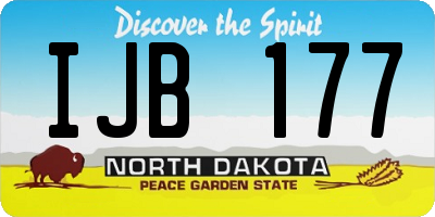 ND license plate IJB177