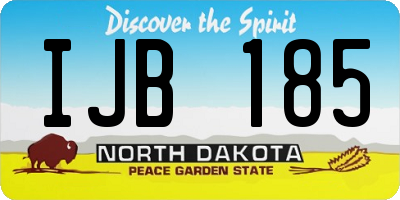 ND license plate IJB185