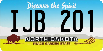 ND license plate IJB201