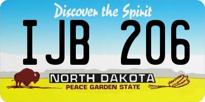 ND license plate IJB206