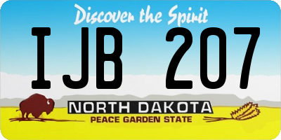 ND license plate IJB207