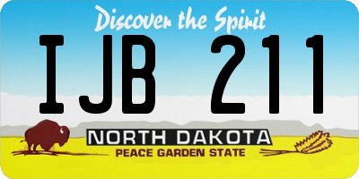 ND license plate IJB211