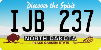 ND license plate IJB237