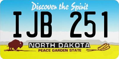 ND license plate IJB251