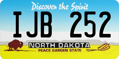 ND license plate IJB252