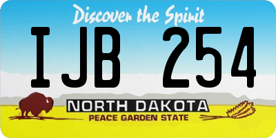 ND license plate IJB254