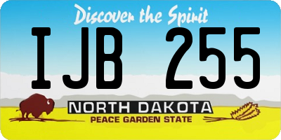 ND license plate IJB255