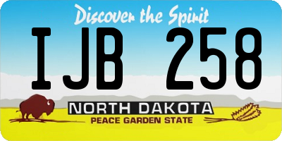 ND license plate IJB258