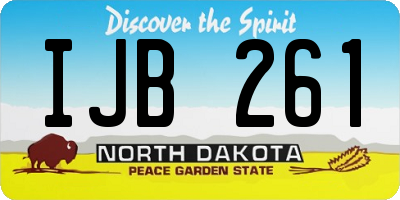 ND license plate IJB261