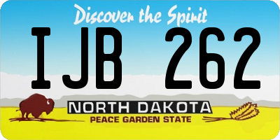 ND license plate IJB262