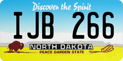 ND license plate IJB266