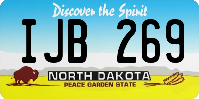 ND license plate IJB269