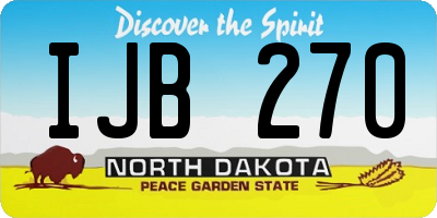 ND license plate IJB270