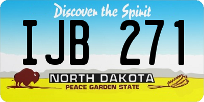ND license plate IJB271