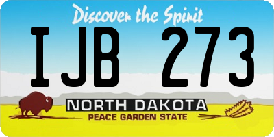 ND license plate IJB273