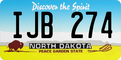 ND license plate IJB274