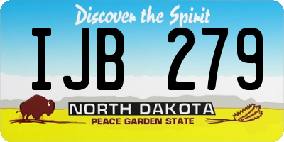 ND license plate IJB279