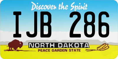 ND license plate IJB286