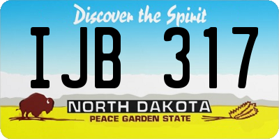 ND license plate IJB317