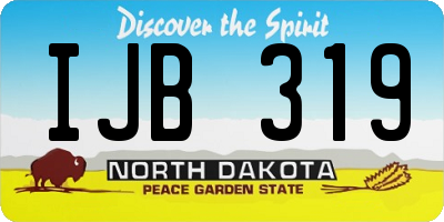 ND license plate IJB319
