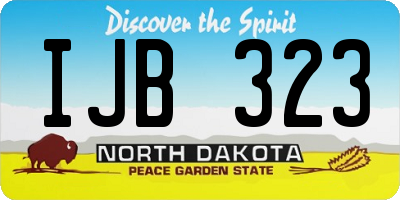 ND license plate IJB323