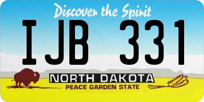 ND license plate IJB331
