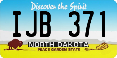 ND license plate IJB371