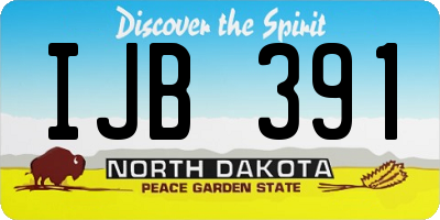 ND license plate IJB391