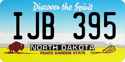 ND license plate IJB395