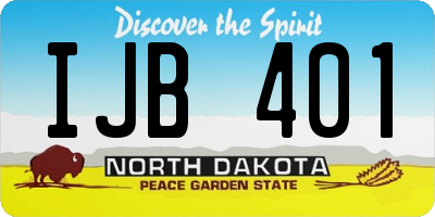 ND license plate IJB401