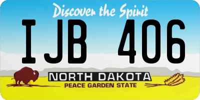 ND license plate IJB406