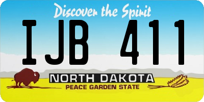 ND license plate IJB411