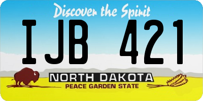 ND license plate IJB421