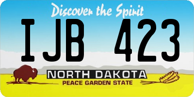 ND license plate IJB423