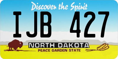 ND license plate IJB427
