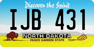 ND license plate IJB431