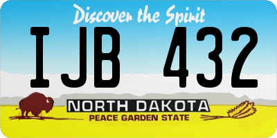 ND license plate IJB432