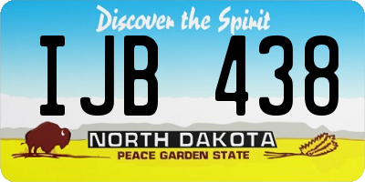 ND license plate IJB438