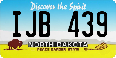 ND license plate IJB439