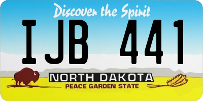 ND license plate IJB441