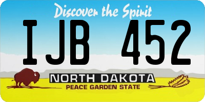 ND license plate IJB452