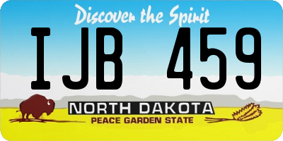 ND license plate IJB459
