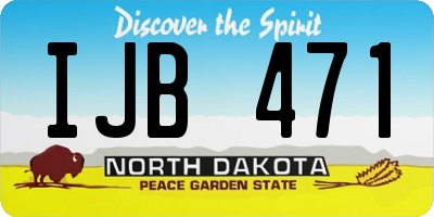 ND license plate IJB471