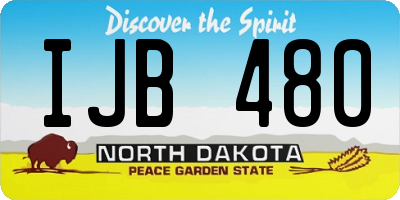 ND license plate IJB480