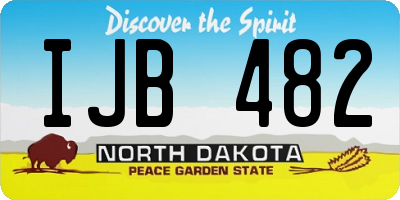 ND license plate IJB482