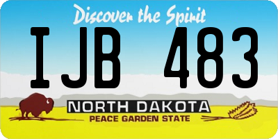 ND license plate IJB483